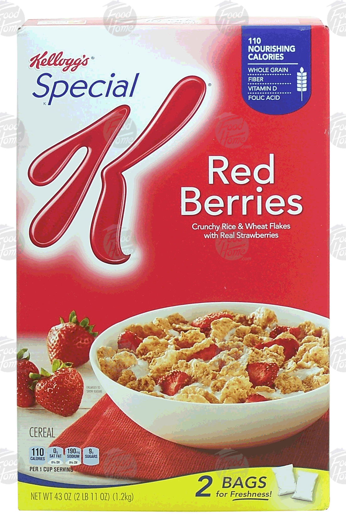 Kellogg's Special K Red Berries; rice & wheat flakes with real strawberries, 2-bags Full-Size Picture